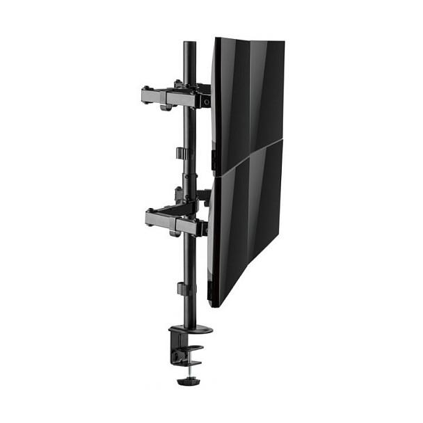Mbajtëse për Monitor Equip 650159 / 4 Monitorë / 17"-32" / 36kg / Gas Spring / Clamp-Grommet / Tilt ±45° / Swivel ±90° - Zezë - 2