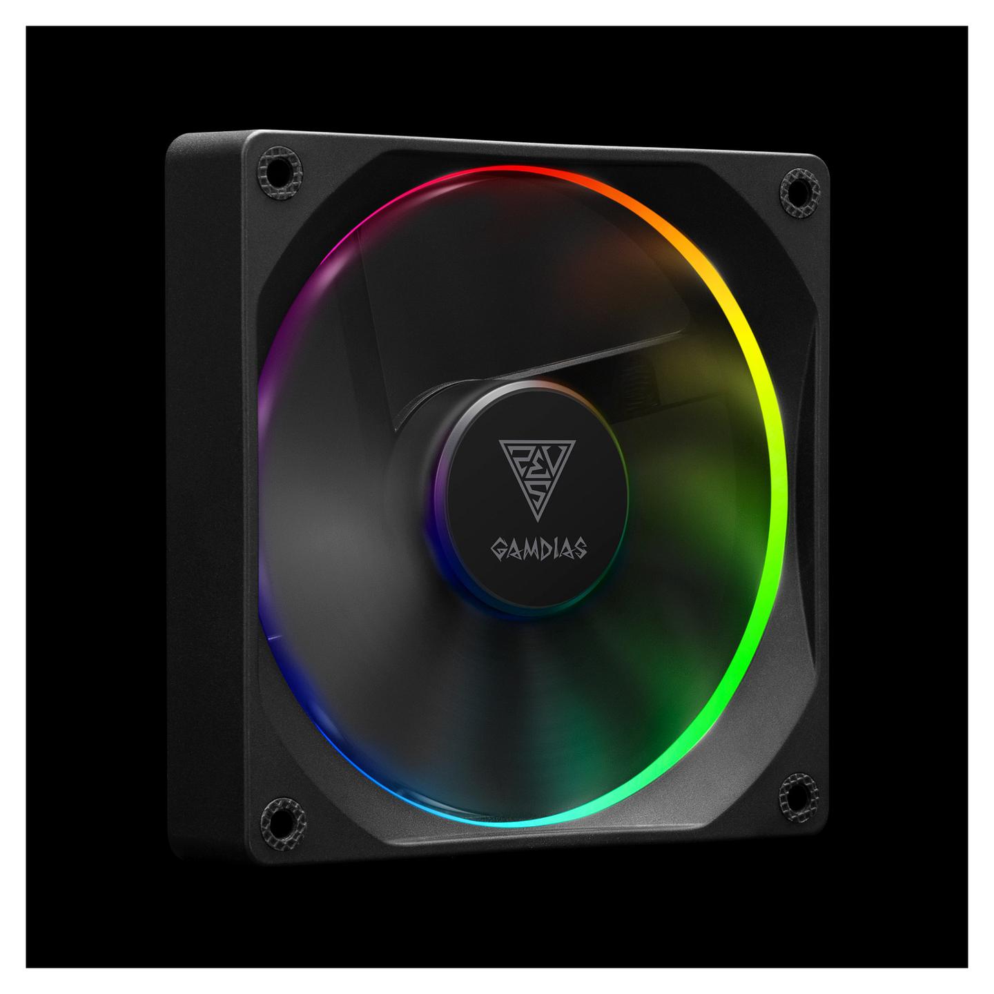 Ftohës për Procesor Gamdias Chione P3-240U / 240mm / 2x120mm / ARGB / LCD IPS / AIO - Zezë - 6
