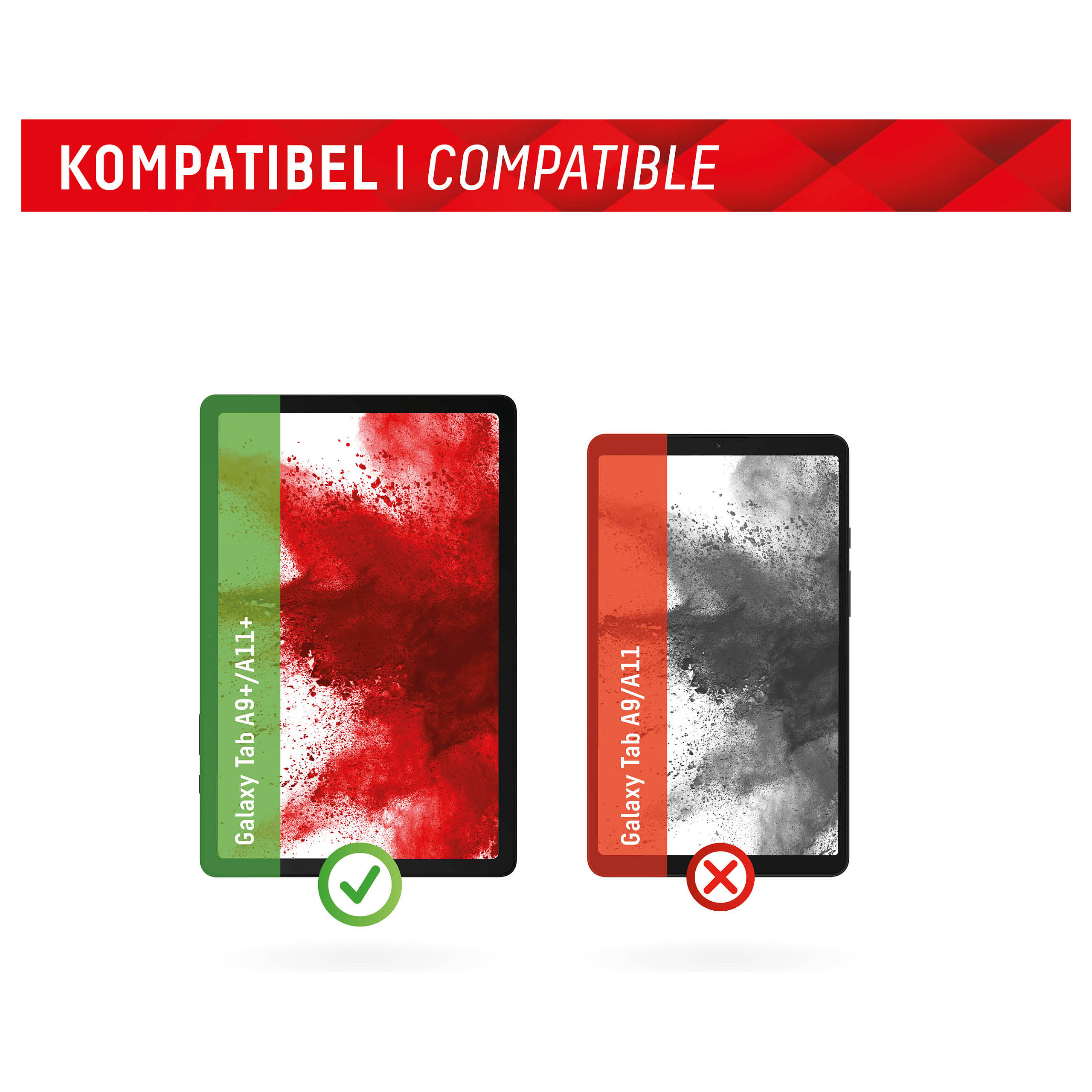 Mbrojtëse për ekran tablet Displex 01938 / Samsung Galaxy Tab A9+, A11+ / Xham Hybrid 9H - Transparent - 5