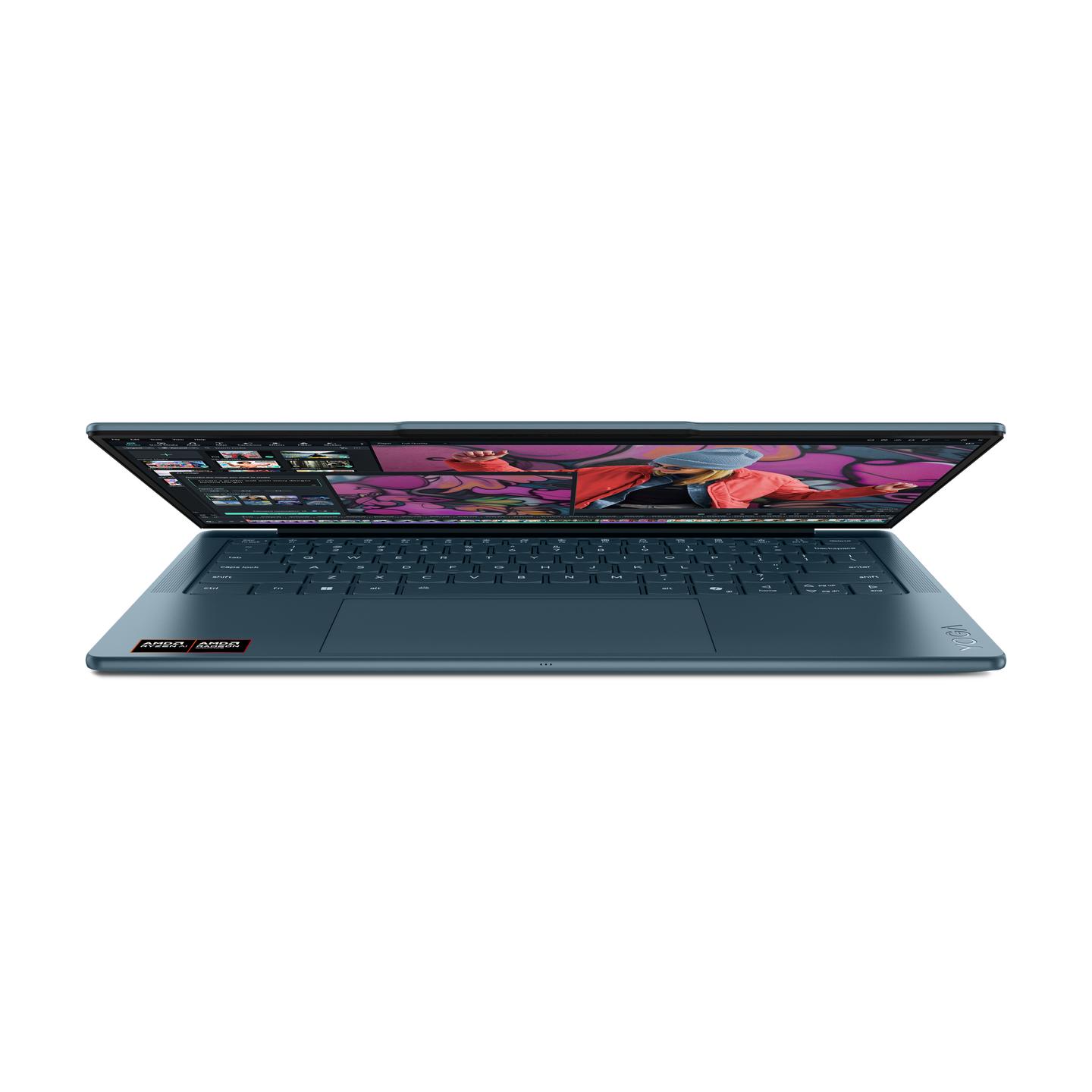 Laptop Lenovo Yoga Slim 7 14AKP10 / AMD Ryzen AI 7 345 / 32GB LPDDR5X / 1TB / 14" WUXGA OLED 60Hz / Radeon 840M - Teal - 5