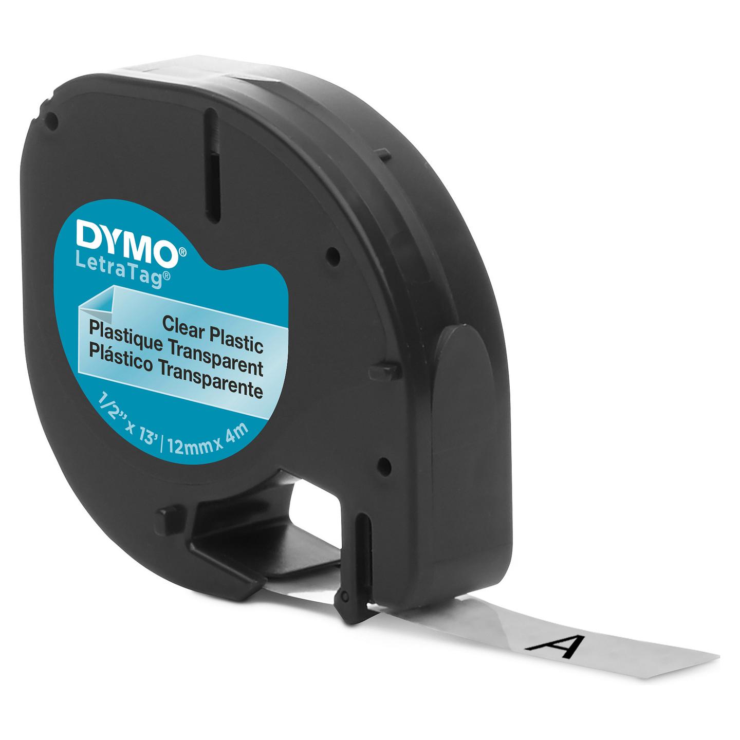 Etiketa për Printer DYMO LetraTag / 12 mm × 4 m / Plastikë (12267 / S0721530) - Transparente / Zi - 13