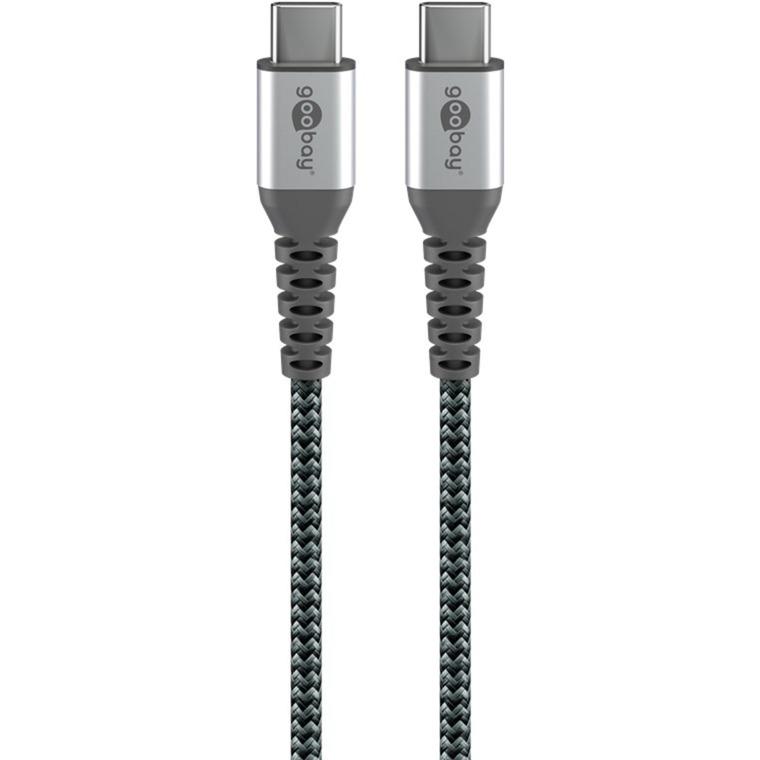 Kabllo & Adapter Goobay 70180 / GaN / 65W / 2x USB-C PD / USB-A QC 3.0 / USB-C në USB-C / 1m - Zezë - 6
