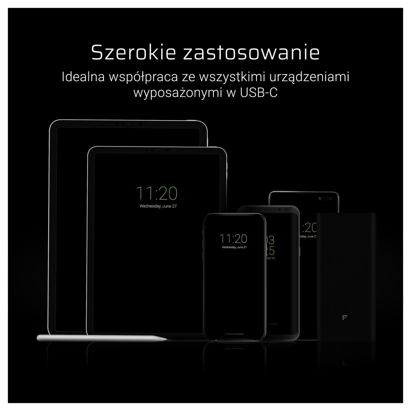 Kabllo USB Green Cell KABGC03 / USB-A në USB-C / USB 2.0 / 25cm / 480 Mbit/s - Zezë - 4