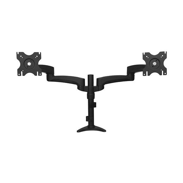 Mbajtëse për Monitor StarTech.com ARMDUAL / 2 Monitorë / 12"-24" / 13.6kg për Monitor / Full Motion / Clamp-Grommet / Tilt ±90° / Swivel ±90° - Zezë