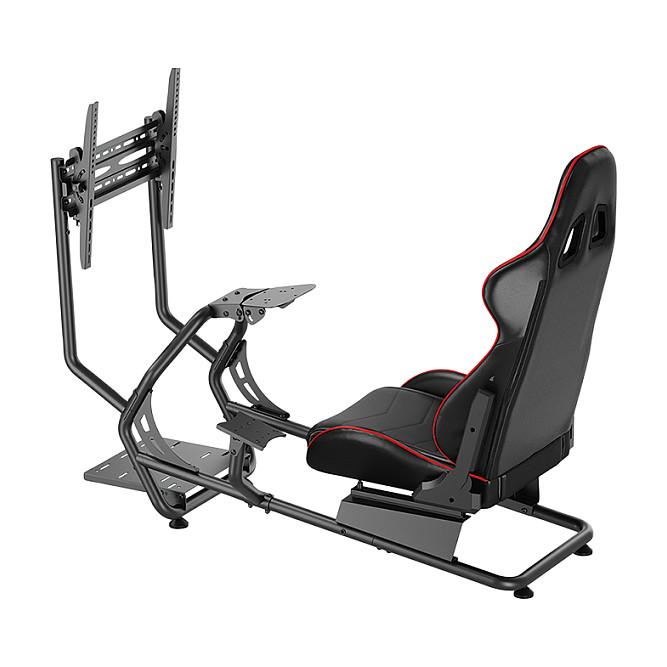 Karrige Gaming LogiLink EO0065 / Racing Simulator Cockpit / Mbajtëse Monitori / 32-50" / 100 kg – Zezë/Kuqe - 3