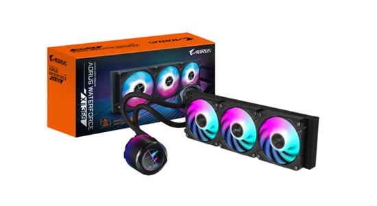 Ftohës për Procesor Gigabyte AORUS WATERFORCE X II 360 / 3x120mm / 800-2400 RPM / AIO LCD ARGB – Zezë - 5