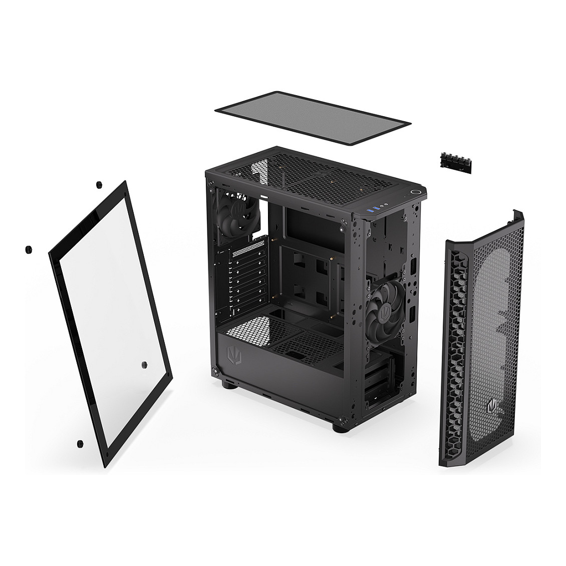 Kasë PC ENDORFY Signum 300 Core / Midi Tower / ATX / 1x 120mm + 1x 120mm Fan / Tempered Glass - Zezë - 29
