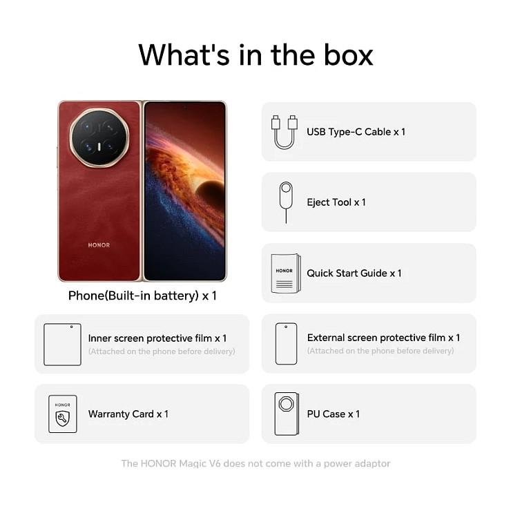Telefon Android HONOR Magic V6 5G / Snapdragon 8 Elite Gen 5 / 16GB / 512GB / 7.95" OLED / 120Hz / 50MP – Kuqe - 2