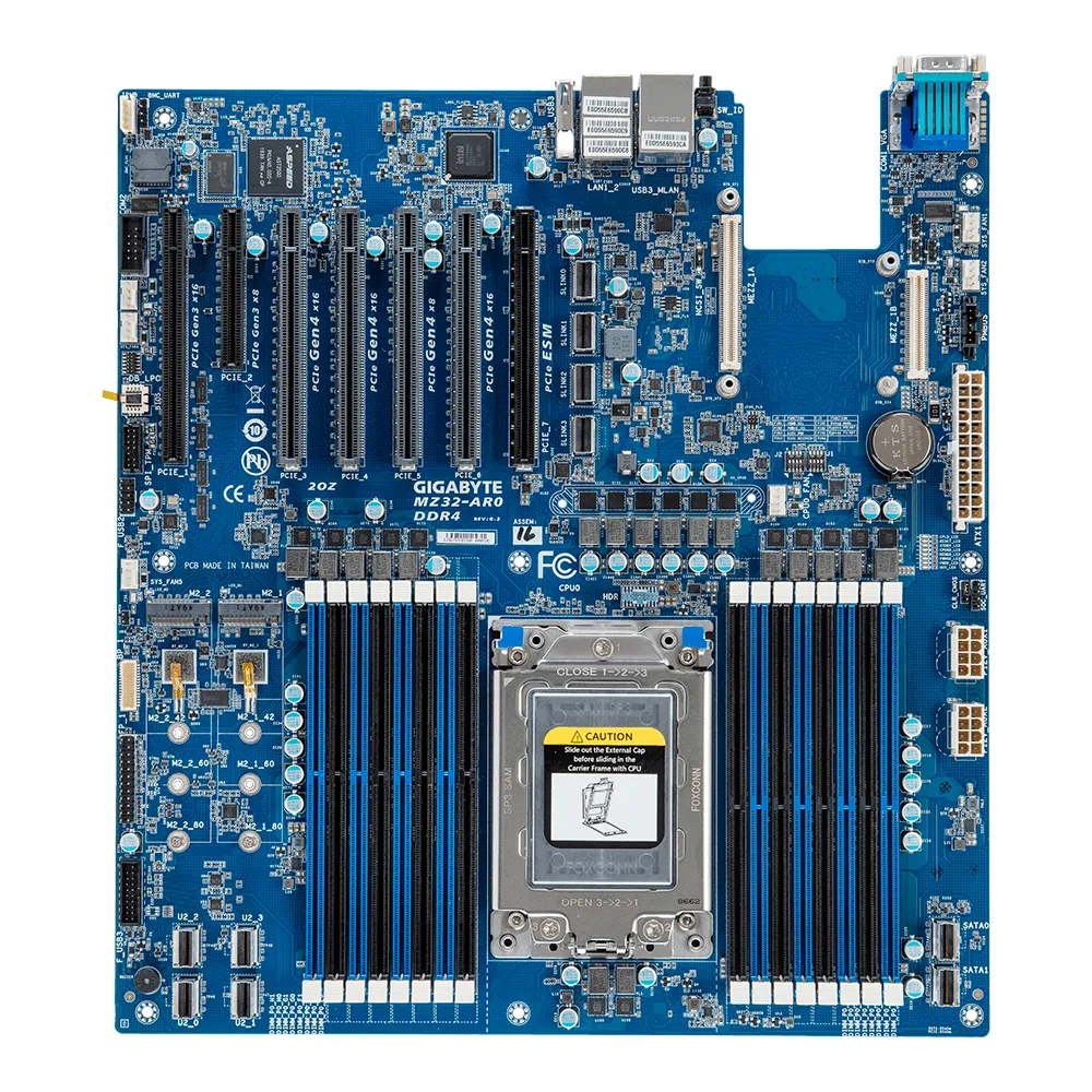 Pllakë Amë Gigabyte MZ32-AR0 / AMD SP3 / DDR4 / E-ATX / 1GbE LAN - 3