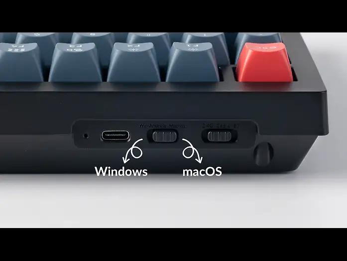 Tastierë me Kabllo Keychron V6 Max / Mekanike / Wireless / USB - C / QWERTZ / 4000 mAh – Zezë/Blu - 3