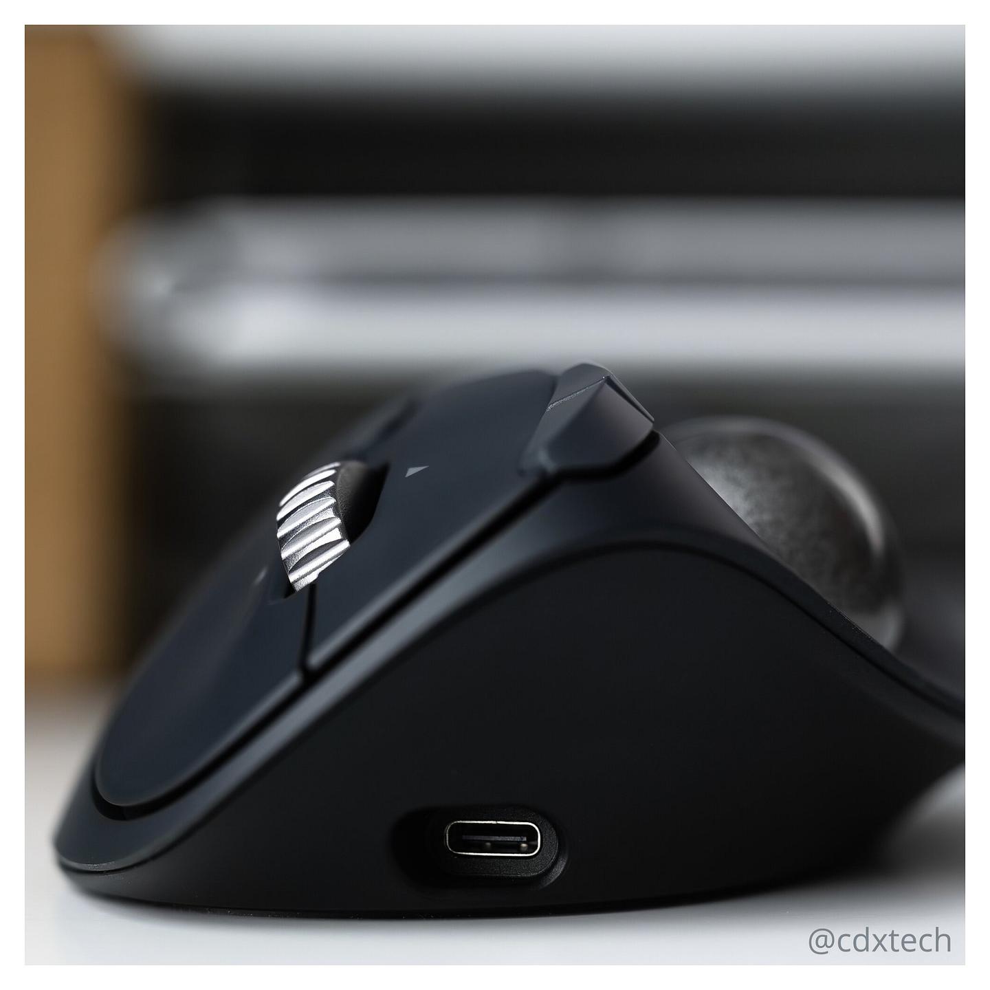 Maus pa kabllo Kensington Pro Fit Ergo TB550 / Trackball / 400–1600 DPI / Bluetooth & 2.4GHz / 7 Butona / USB-C - Zezë/Blu - 28