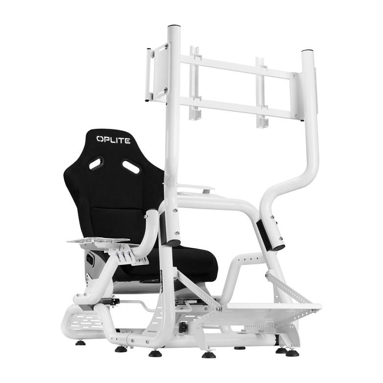 Mbajtëse për Sim Racing & FlightSim OPLITE OP-GTR-FSHW / Për GTR S8 FORCE / Çelik / 214 × 400 × 95 mm – Bardhë - 3