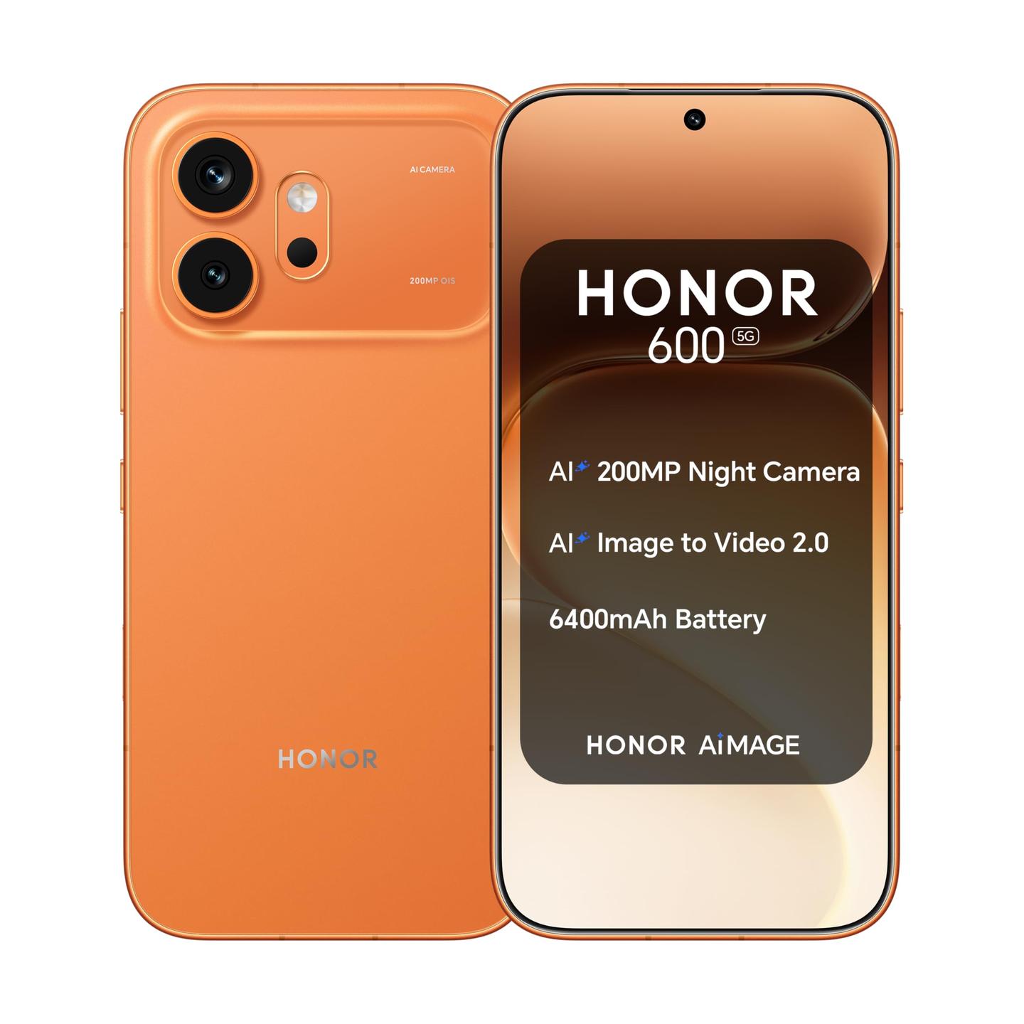 Telefon Honor 600, 6.57", AMOLED, 120Hz, 8GB, 256GB, Snapdragon 7 Gen 4, Dual SIM, 5G - Portokalli - 4