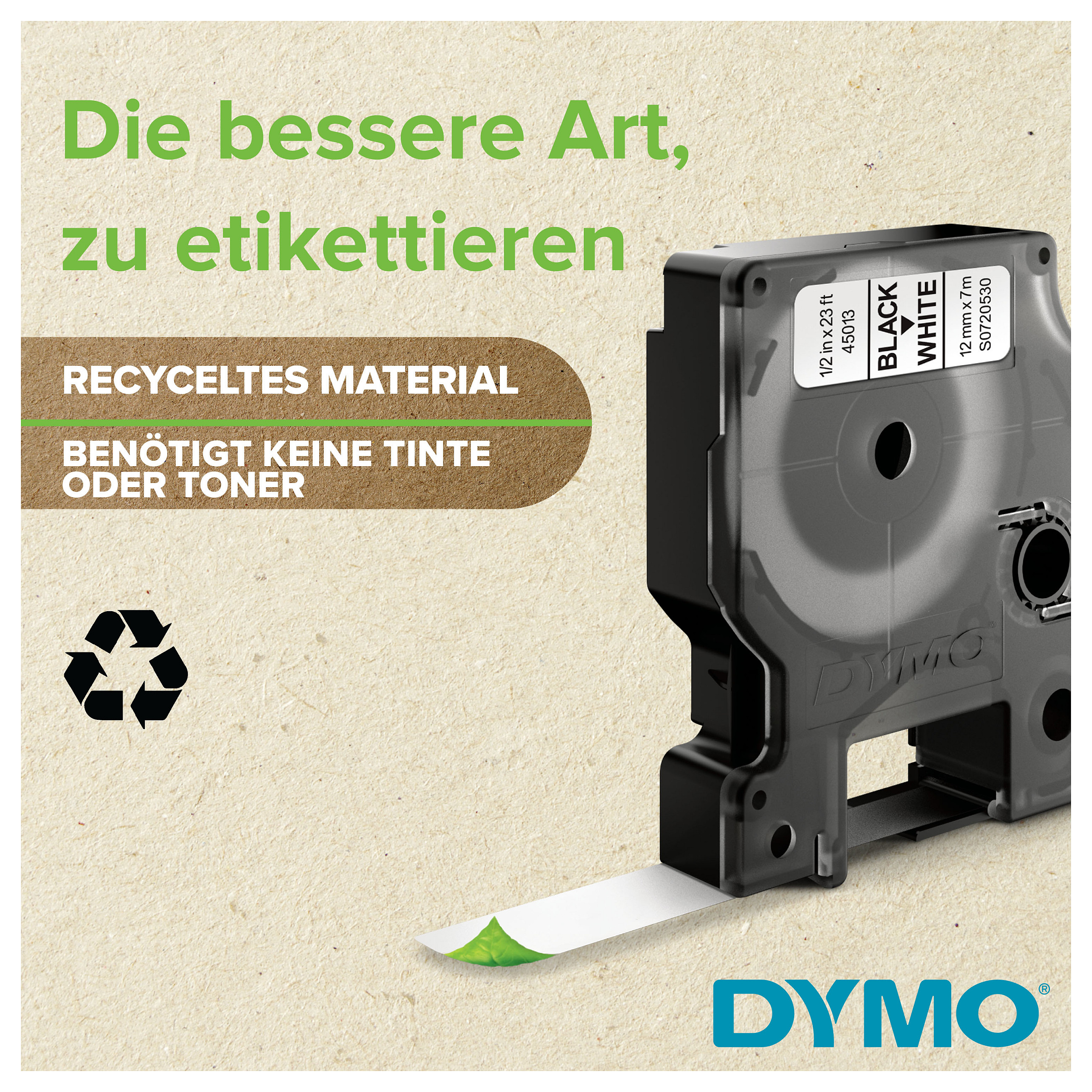 Shirit Etiketimi DYMO D1 Standard / 9 mm x 7 m / E zezë në Transparent - 15