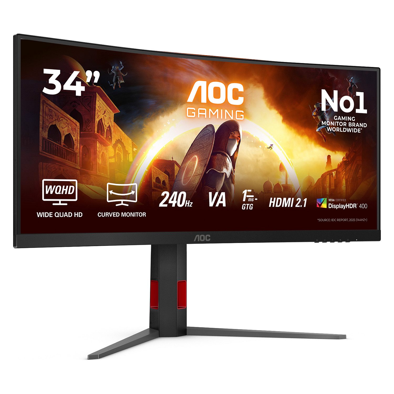 Monitor Gaming AOC CU34G4Z / 34" / WQHD Fast VA LCD Curved / 240Hz / 1ms / HDMI+DP+USB - Zezë - 16