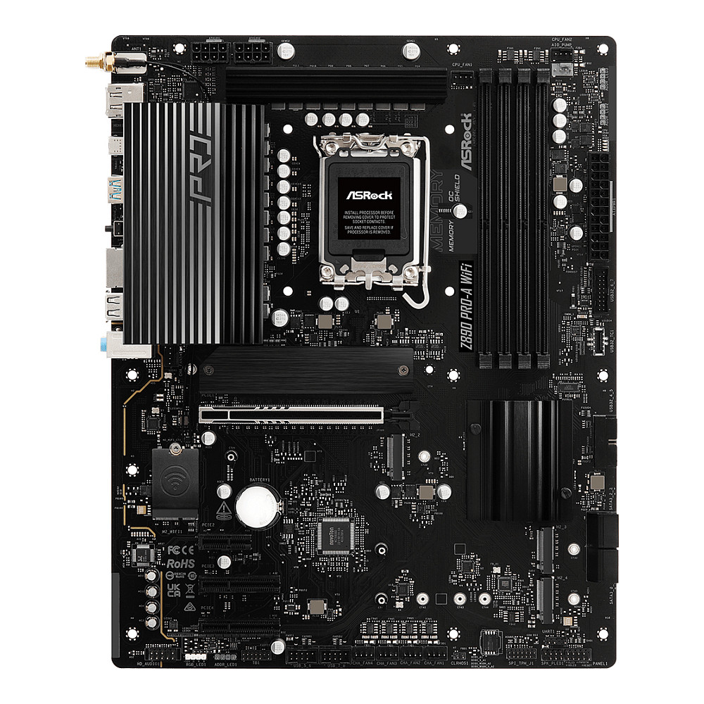 Pllakë Amë ASRock Z890 Pro-A WiFi / Intel LGA1851 / Z890 / DDR5 / ATX / Wi-Fi 6E / 2.5GbE LAN - 2