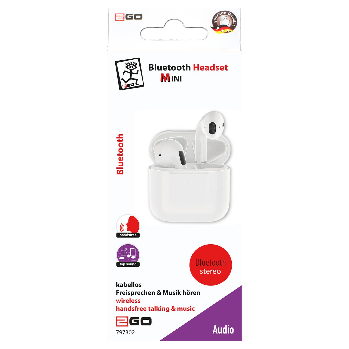 Kufje pa kabllo 2GO TWS Mini / Bluetooth / TWS - Bardhë - 2