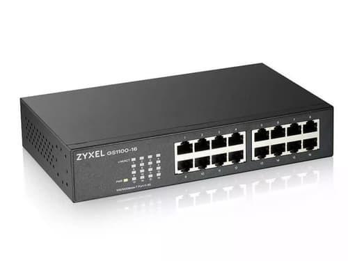 Switch Zyxel GS1100-16EP, 16x Gigabit Ethernet RJ45 PoE+, PoE 135W, 32Gbps - Zezë - 2