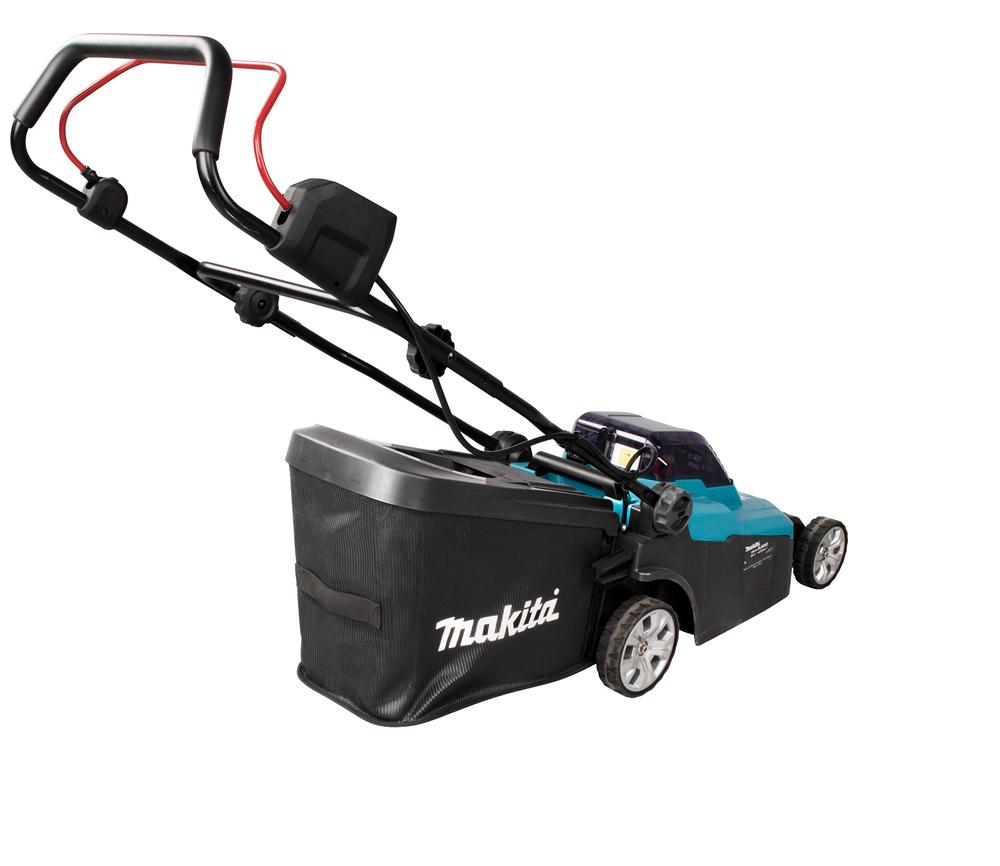 Kositëse Bari me Bateri Makita DLM382Z, 2x18V, 38cm, 20–75mm, 40L, 3700rpm - Blu/Zezë - 4