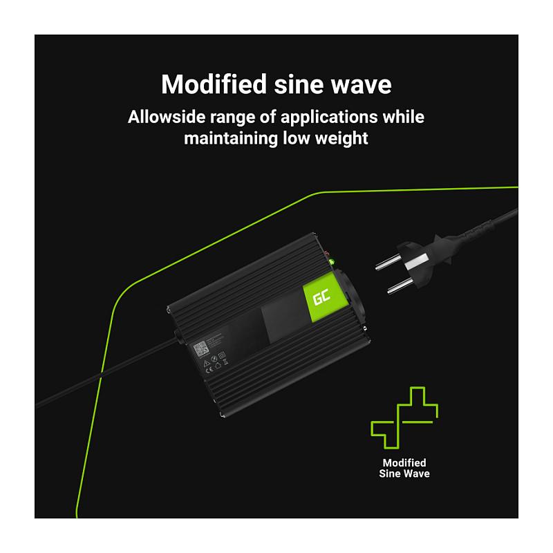 Inverter Green Cell INV28, 24 V, për automjet - Zezë - 6