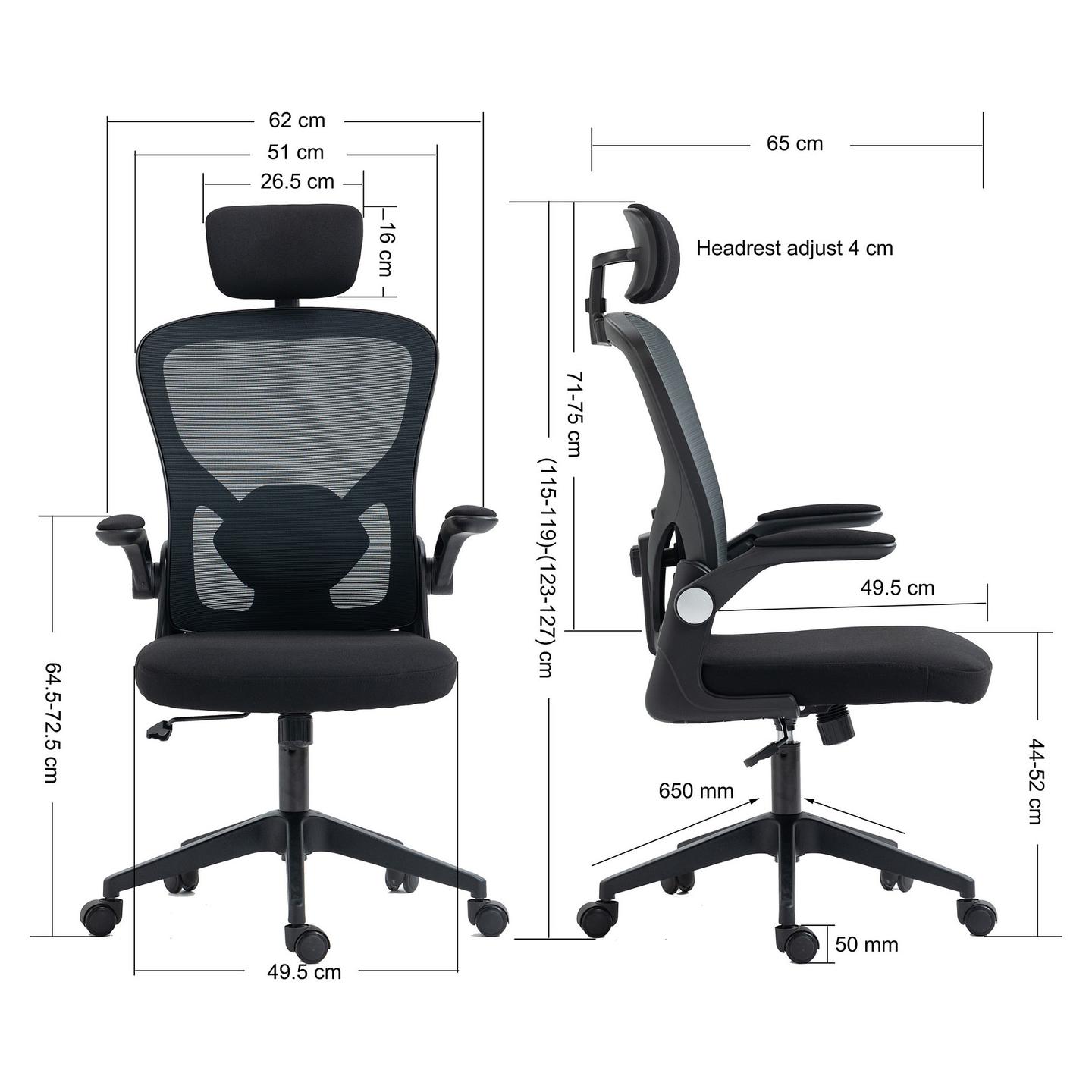 Karrige Gaming Sandberg ErgoFusion Gaming Chair Basic / Mbështetëse ergonomike / Mbështetëse koke e rregullueshme / Mbështetëse krahu të palosshme / 100 kg – Zezë - 10