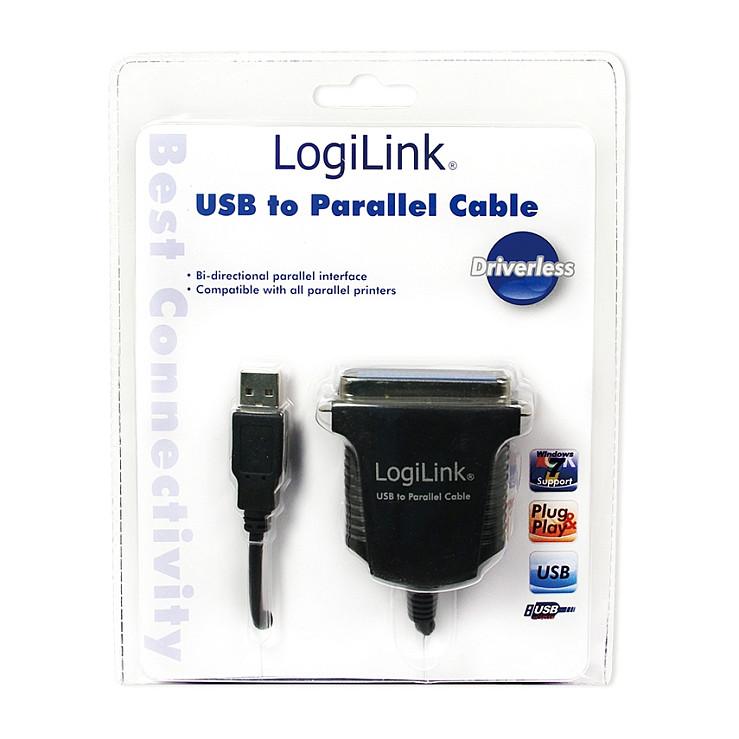 Kabllo USB LogiLink AU0003C / USB-A në Centronics 36-Pin / Paralel / 1.5 m - Zezë - 2