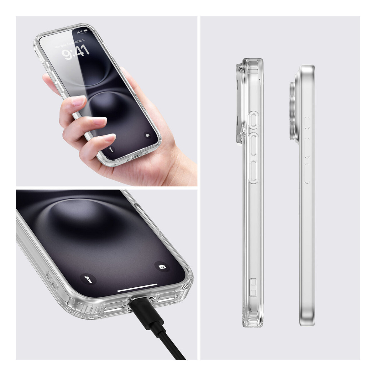 Aksesorë për telefon 4smarts 360° Premium Protection Set / MagSafe / iPhone 17 Pro Max / 9H - Transparente - 5