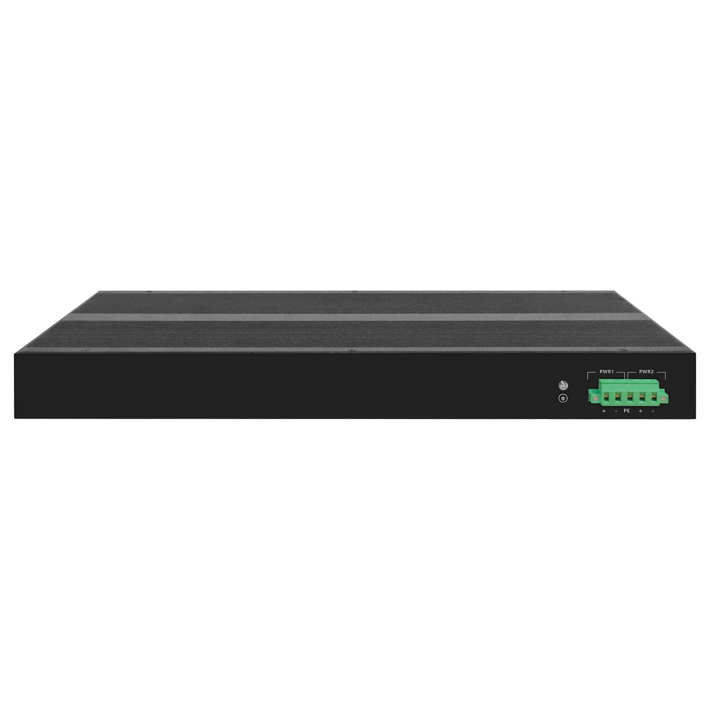 Switch Industrial LevelOne IGS-2128, 24x Gigabit Ethernet RJ45, 4x Gigabit Combo RJ45/SFP, Switching Capacity 56Gbps, Layer 2 Managed, Fanless, IP30, Rackmount 1U - Zezë - 2