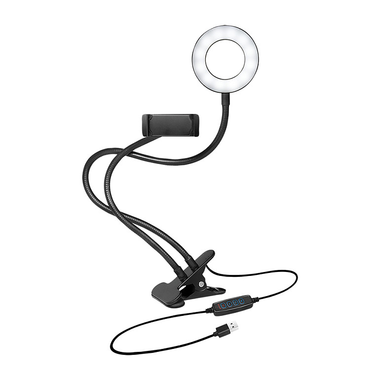 Dritë e Mençur LogiLink AA0150 / LED / 3 Modalitete Ndriçimi / Mbajtëse Smartphone / USB / 10W – Zezë