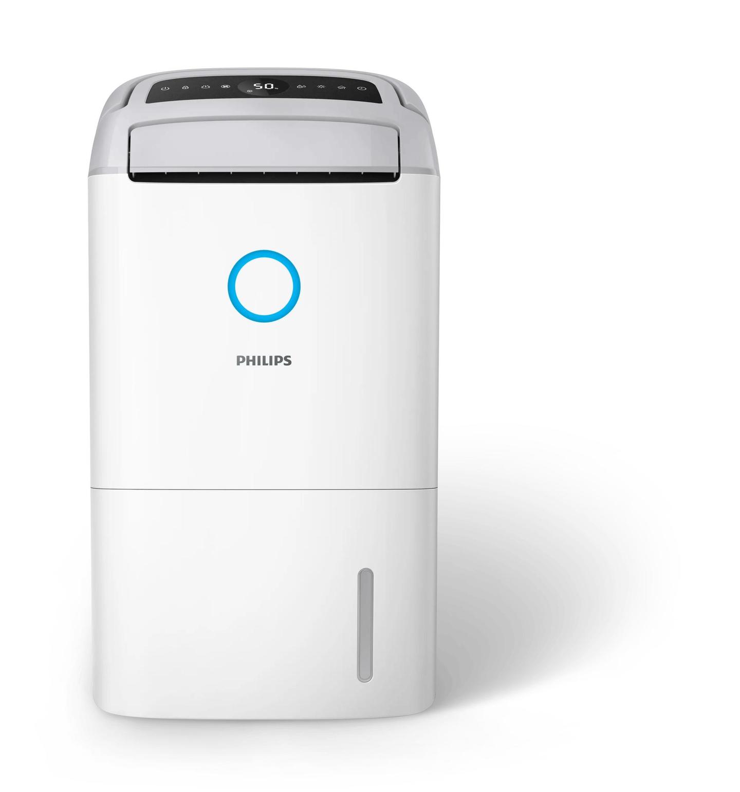 Pastrues të ajrit Philips Series 5000 / DE5305/11 / 2-in-1 / 270m³/h / HEPA NanoProtect / 4L / 26.5L/ditë – Bardhë