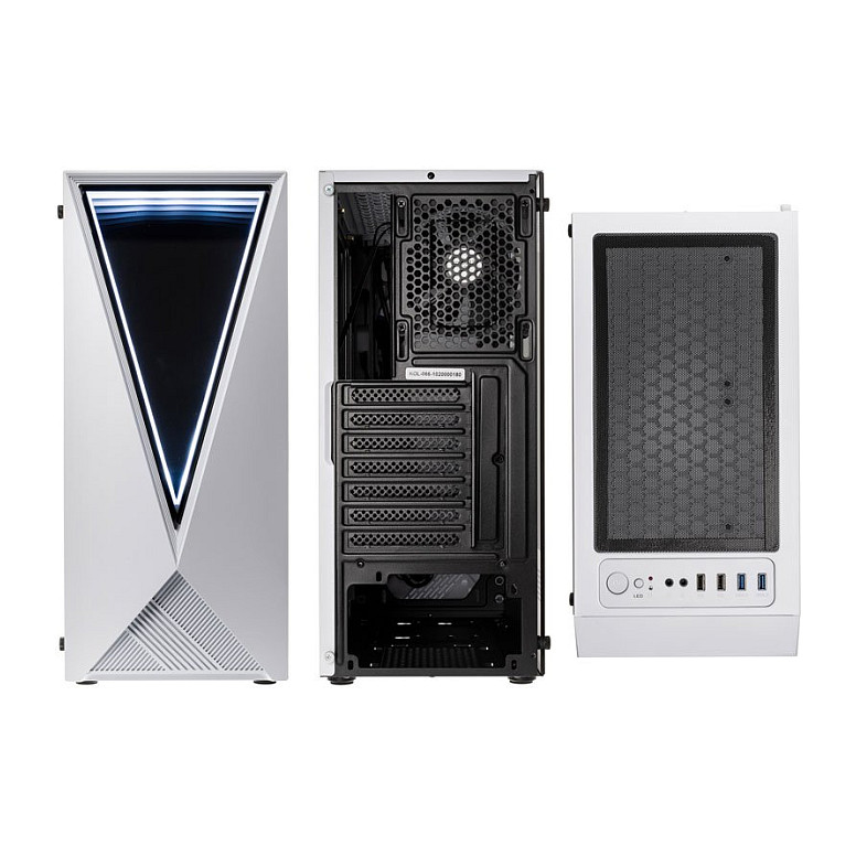 Kasë PC Kolink VOID RGB / Midi Tower / ATX / 1x 120mm ARGB Fan / Tempered Glass - Bardhë - 4