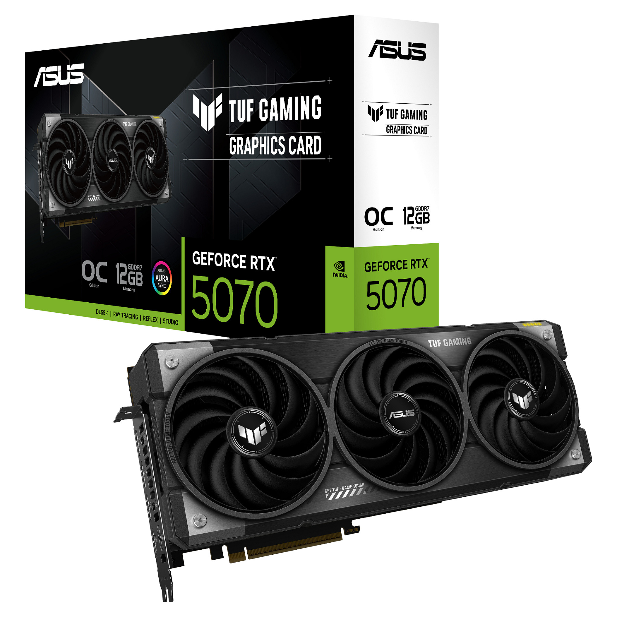 Kartë Grafike NVIDIA ASUS TUF Gaming GeForce RTX 5070 OC Edition / 12GB GDDR7 / PCIe 5.0 / 3 Fan – Zezë/Hiri - 10