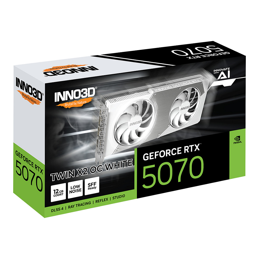 Kartelë Grafike NVIDIA GeForce RTX 5070 / 12GB GDDR7 / INNO3D TWIN X2 OC WHITE - 2