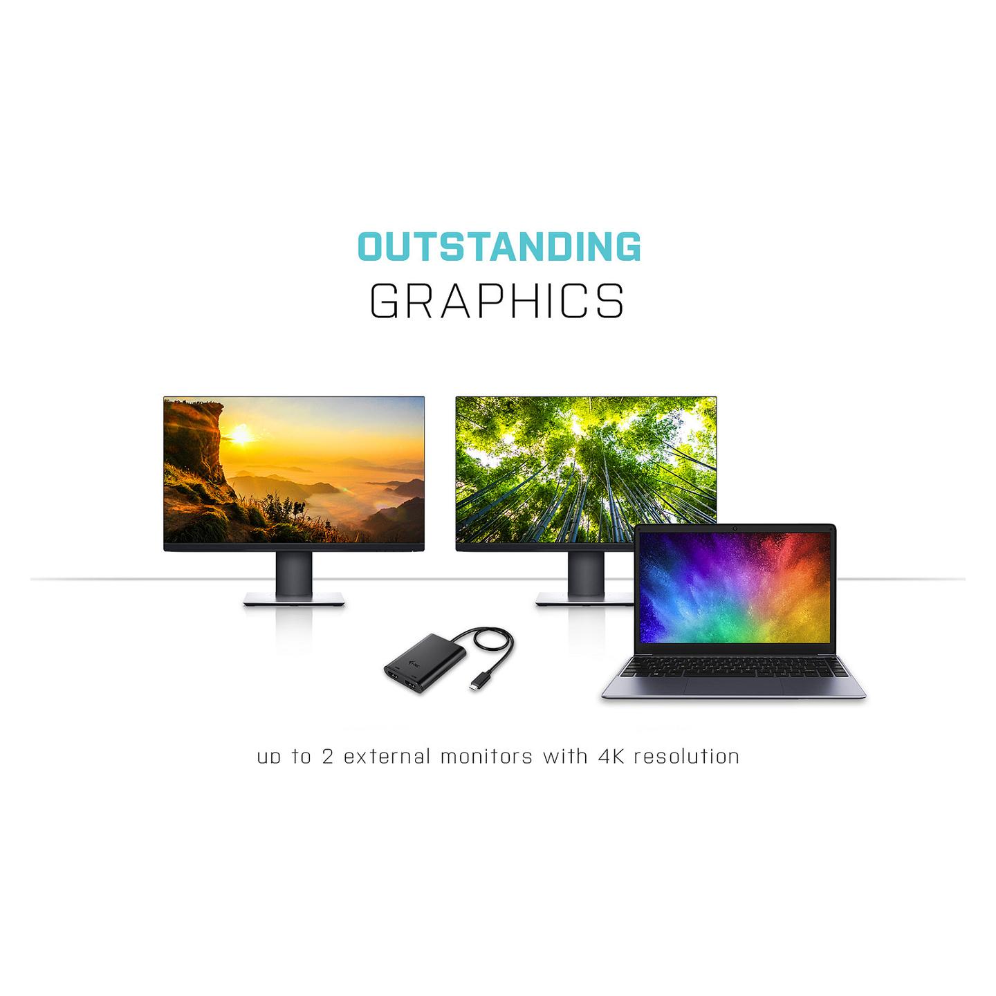 Adapter Video i-tec C31DUAL4KHDMI, USB-C, 2x HDMI, 2x 4K - Zezë - 9