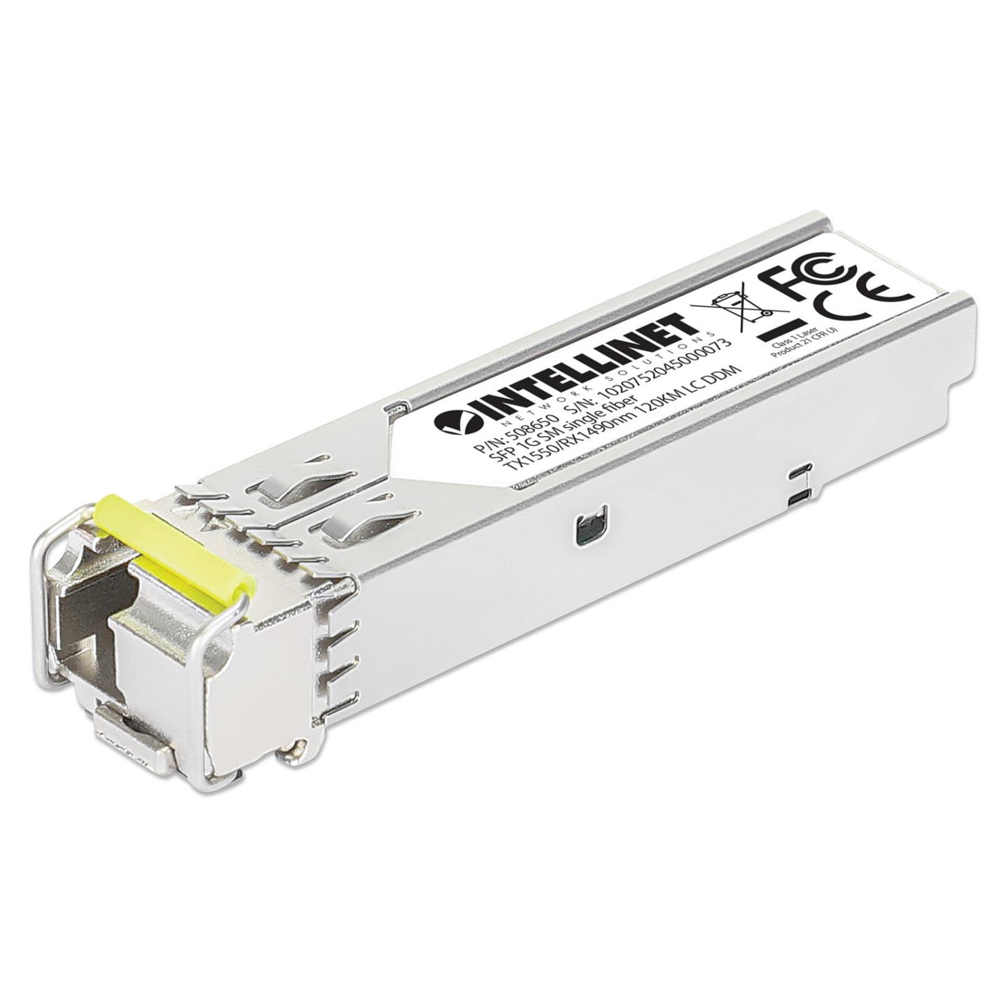 Transceiver SFP Intellinet 508650, 1Gbps, 1000BASE-BX-D, Single-Mode, LC, 120km – Argjend