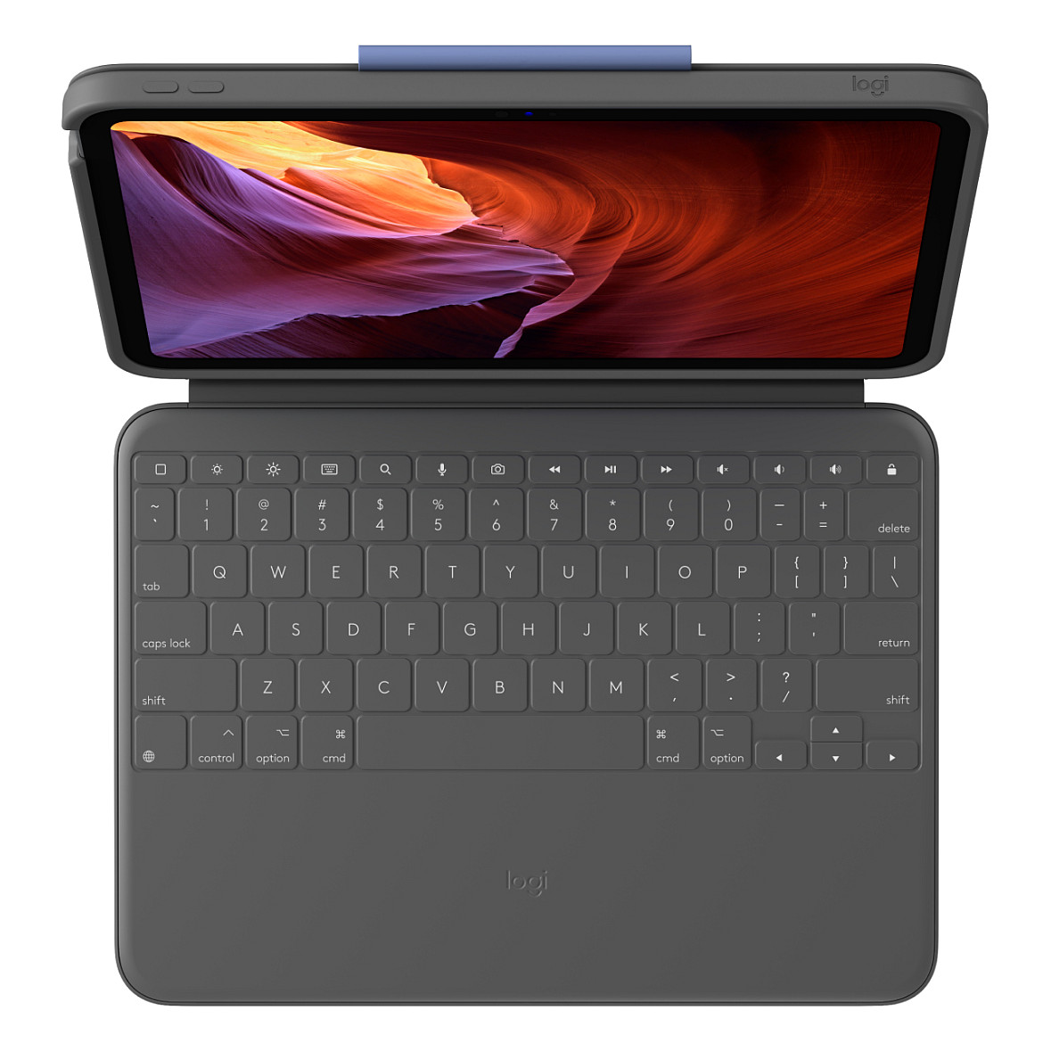 Tastierë për Tabletë Logitech Rugged Folio / iPad 7th, 8th, 9th, 10th Gen + A16 / QWERTY (UK) / Smart Connector / 4 Mënyra Përdorimi / Rezistente ndaj Derdhjeve – Gri - 2