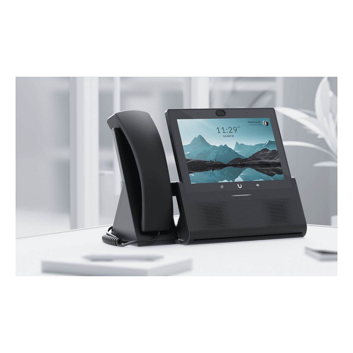Ubiquiti UniFi Talk Phone TouchMax UTP-TouchMax IP Phone / 7" Touchscreen / 5MP / 2× Gigabit Ethernet / PoE+ – Black - 3