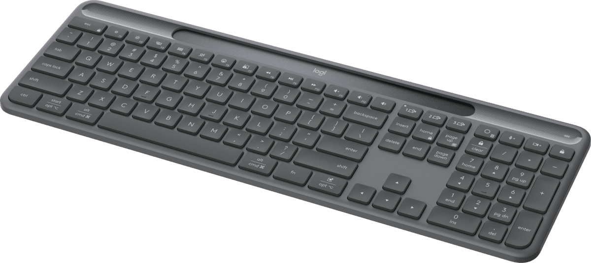 Tastierë pa kabllo Logitech Signature Slim Solar+ K980 for Business, QWERTZ (CH), Full-Size, Logi Bolt, Bluetooth, Solar - Hiri