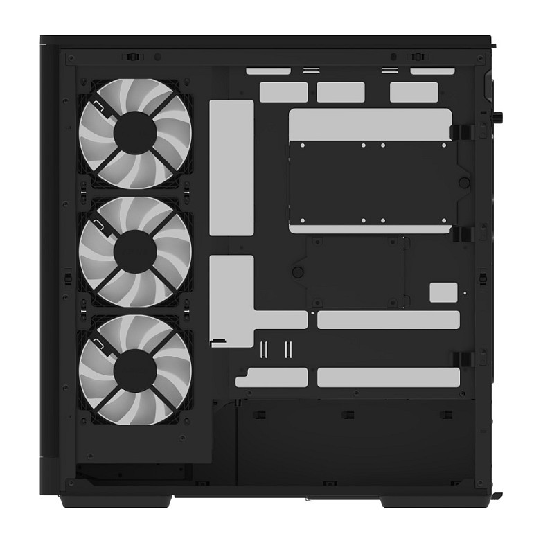 Kasë PC Aerocool P500A / Midi Tower / ATX / 3x 120mm + 1x 120mm ARGB Fan / Tempered Glass - Zezë - 4