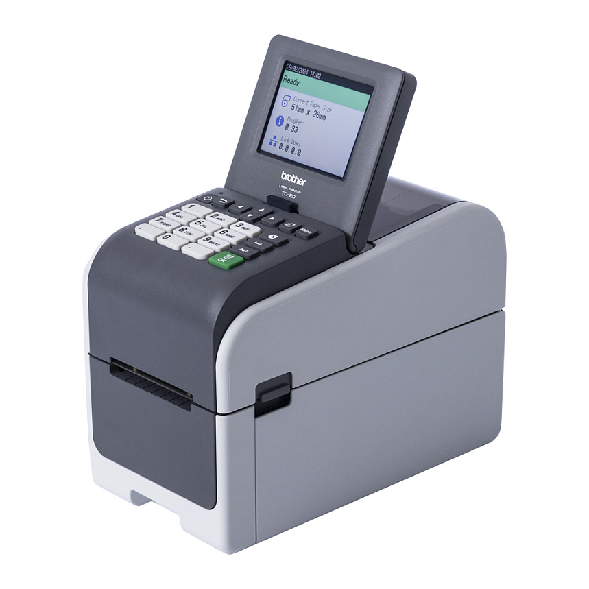 Printer Etiketash Brother TD-2350DSA203 / Direct Termal / 203 × 203 DPI / 152 mm/s / Wi-Fi, Bluetooth, Ethernet & USB – Zezë/Hiri - 7