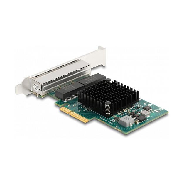 Karta të Rrjetit Delock 88208 / PCIe 2.0 x4 / 4x Gigabit LAN RJ45 / 1000Mbps / Broadcom BCM5719 / Low Profile - 2