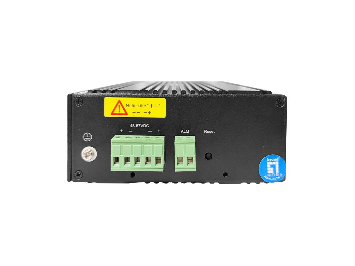 Switch Industrial LevelOne IGP-1091, 8 porta 2.5G Ethernet PoE++, 2 porta SFP+, PoE 480W, Switching Capacity 120Gbps, Layer 3 Managed, IP40, montim në shinë DIN - Zezë - 4