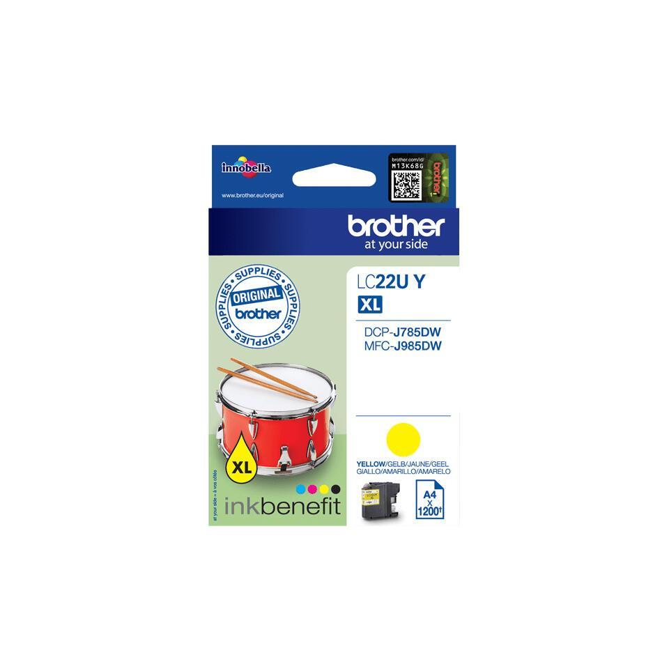 INK Brother LC-22UY / 1200 faqe / XL - Verdhë - 2