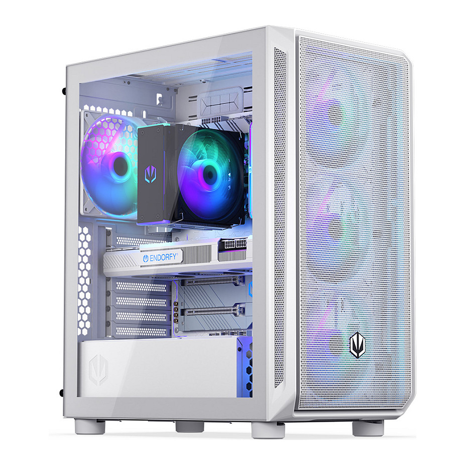 Kasë PC ENDORFY Arx 500 ARGB White / Mid Tower / ATX / 3x 140mm Front + 1x 140mm Rear Fan / ARGB / Mesh - Bardhë - 32