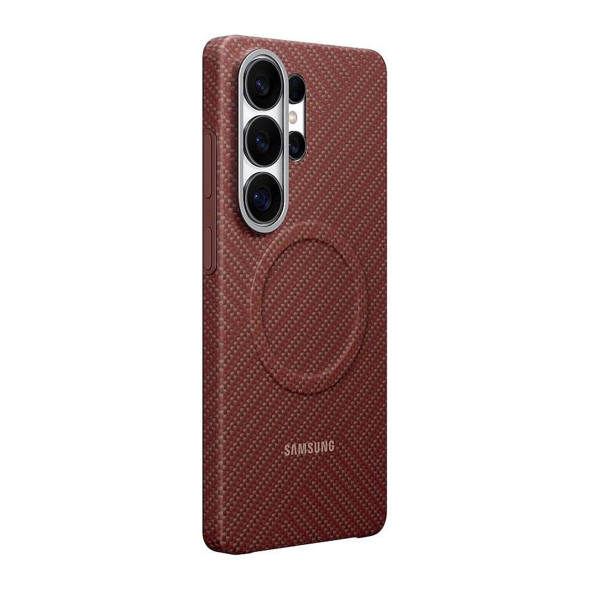 Case për Telefon Samsung M3 Carbon Magnet, për Galaxy S26 Ultra, Fibër Karboni, Magnetik - Kuqe - 2