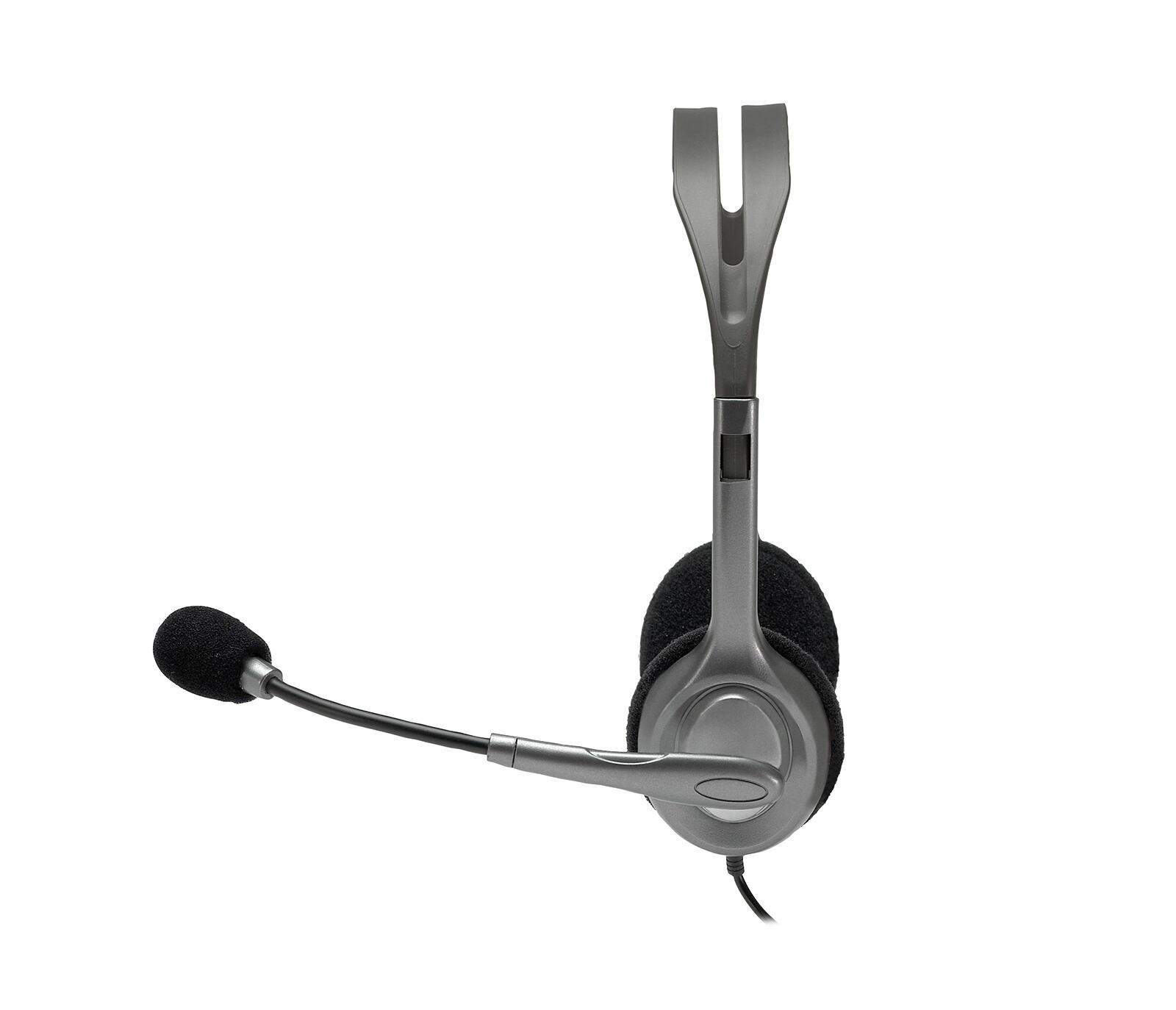 Kufje me kabllo Logitech H110 / 3.5mm / Stereo / Mikrofon Unidireksional - Gri - 2