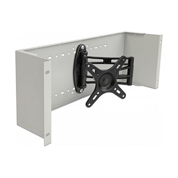 Mbajtëse për Monitor DeLOCK 42640 / 19" Rack / 4U / 10kg / 3 Nyje / Krah 320mm / VESA 50x50, 75x75 & 100x100 - Gri - 2
