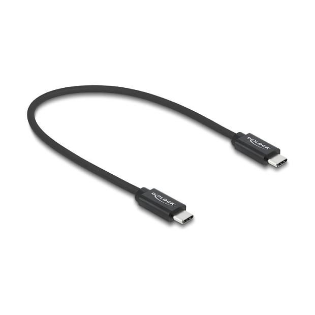 Kabllo USB DeLOCK 81705 / USB-C në USB-C / 0.5m / USB 40Gbps / 240W / 8K 30Hz - Zezë