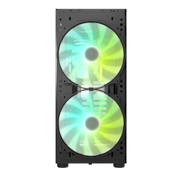 Kasë DarkFlash DK360 / Mid-Tower / ATX-M-ATX-ITX / 3xRGB Fans / Xham i Temperuar - Zezë - 3