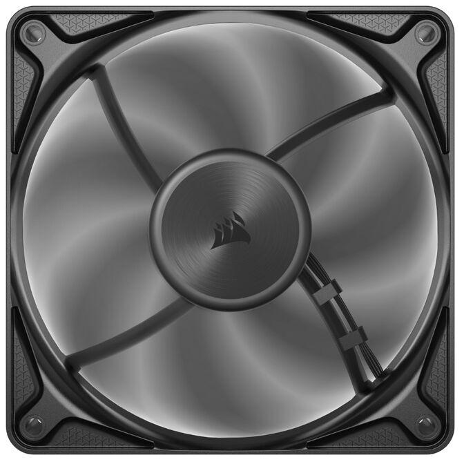 Ftohës për Kasë Corsair RS120 II, 120mm, PWM, 420–2100 RPM, 73 CFM, Magnetic Dome Bearing, Daisy-Chain - Zezë - 3